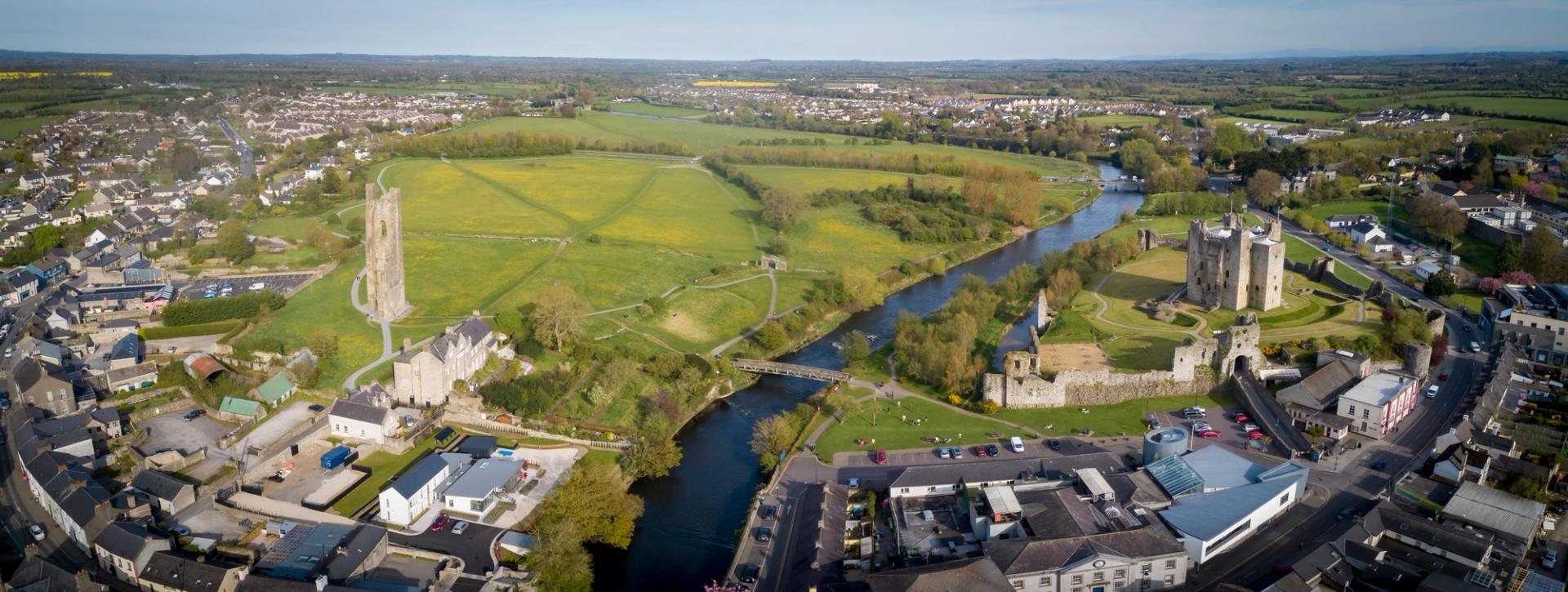 Aerial photo of Trim County Meath
