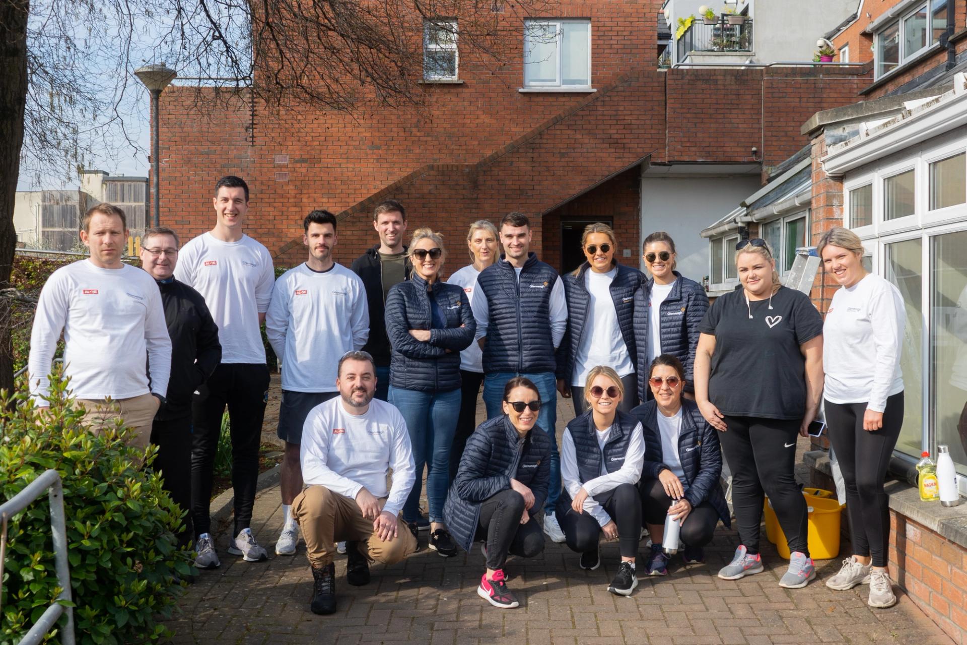 18 Glenveagh staff members volunteered for ALONE charity