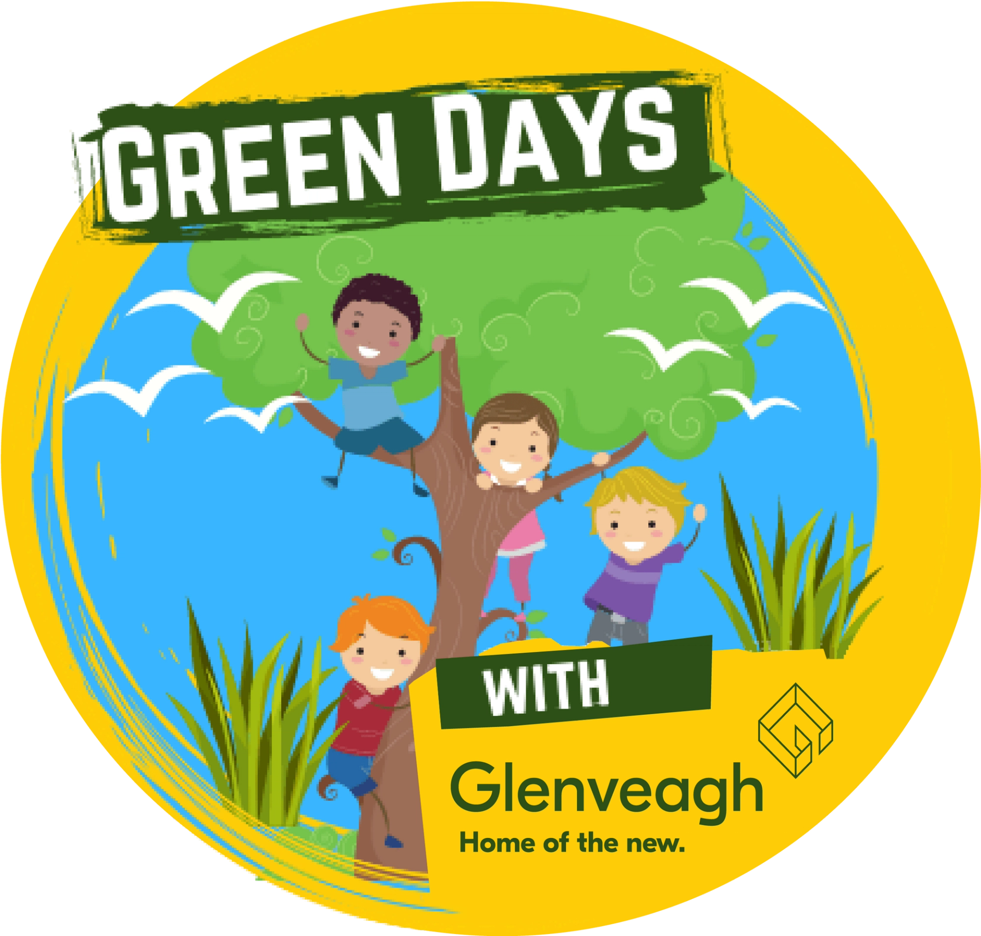 Green Days with Glenveagh - children climbing a tree outdoors