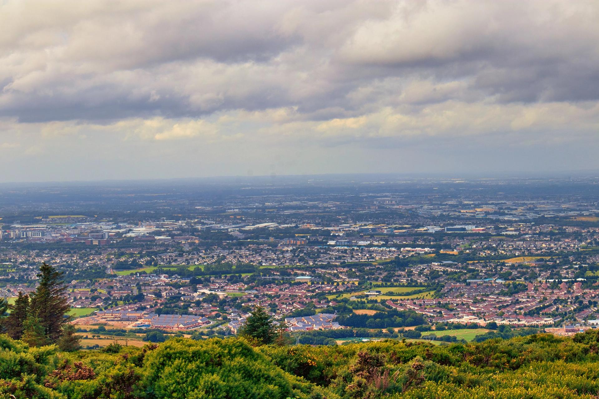 View of West Dublin from Montpelier Hill 