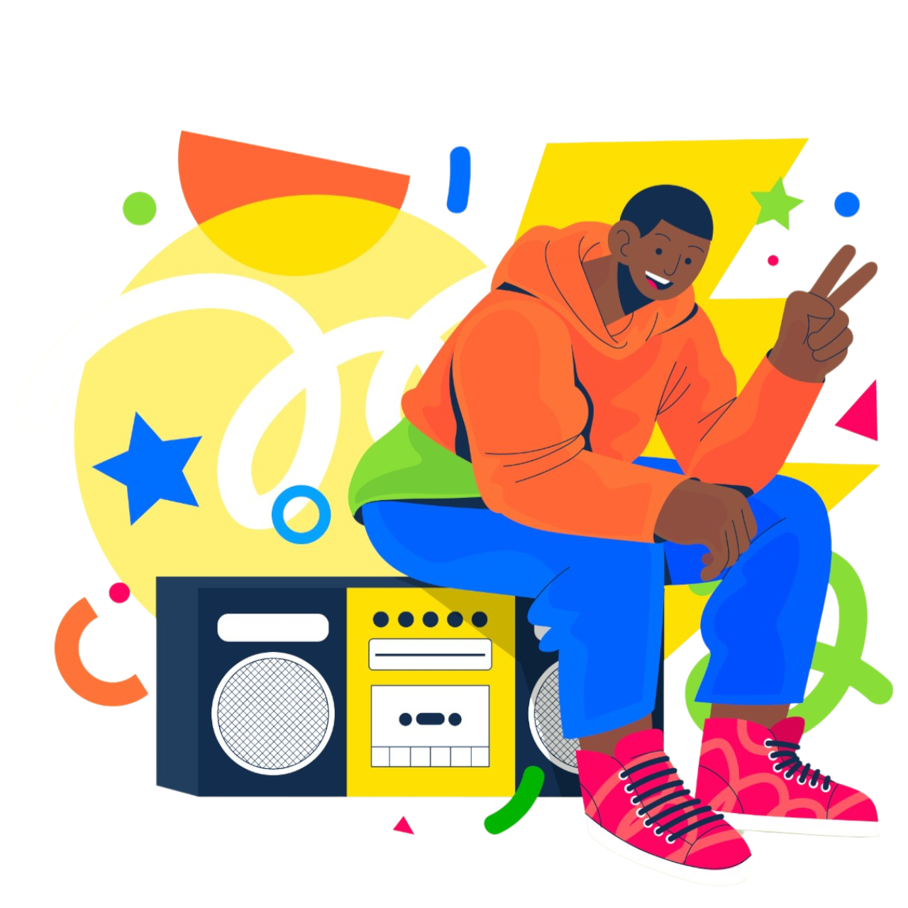 Youth with boombox - urban culture