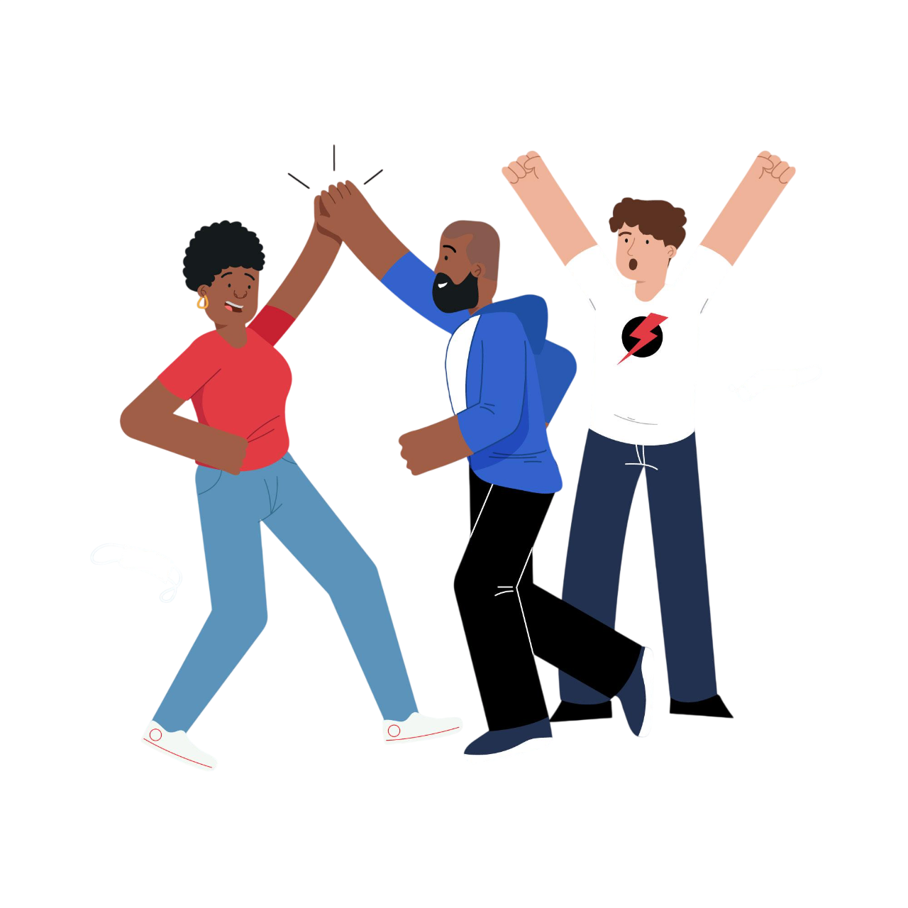 Team celebrating success at Youth Co-nnect