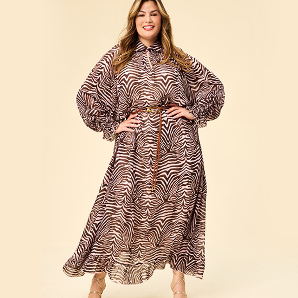 Plus Animal Print Maxi Dress