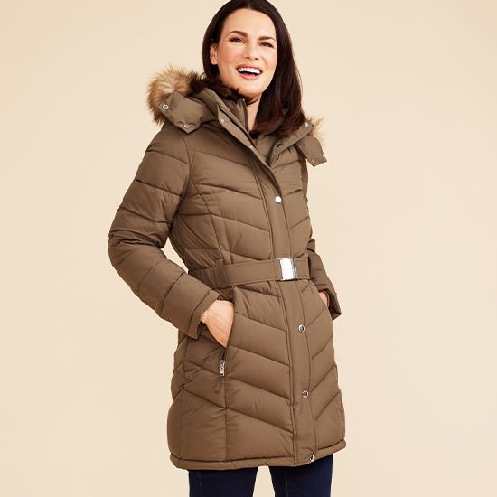 Women's Winter Coats With Hood, Women Warm Zipper Open Hoodies S 並行輸入品 Womens Winter Mid-Length Down Jacket Thickened Warm Long Puffer