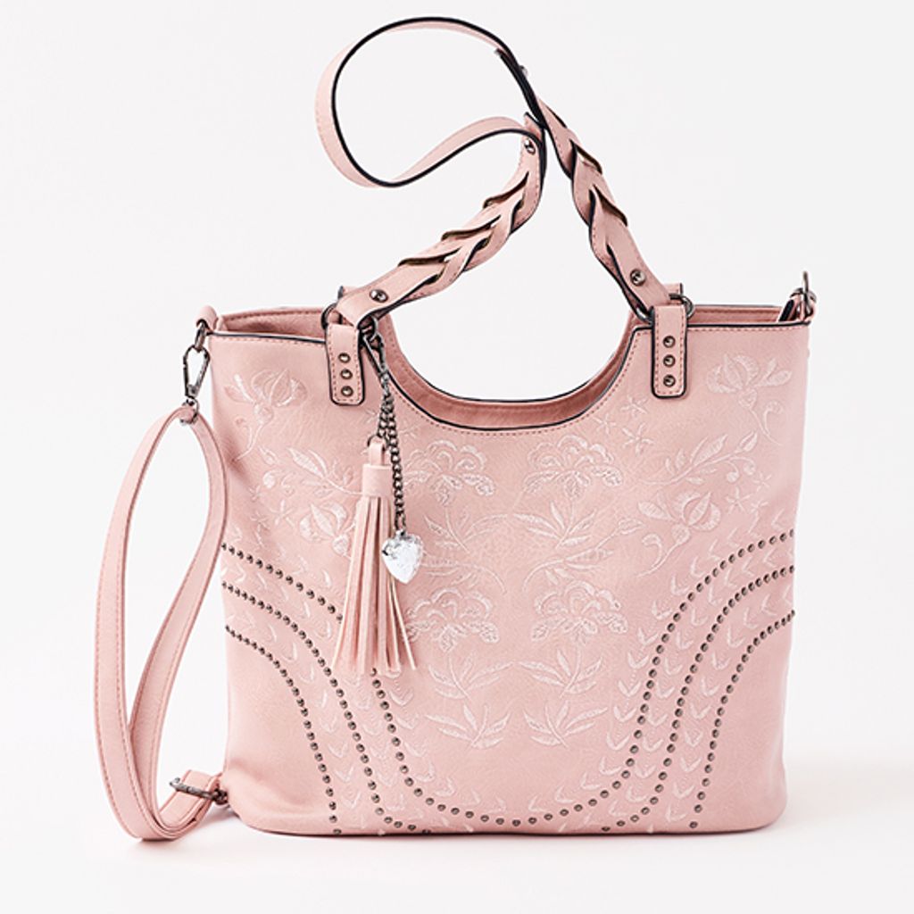 pink handbag