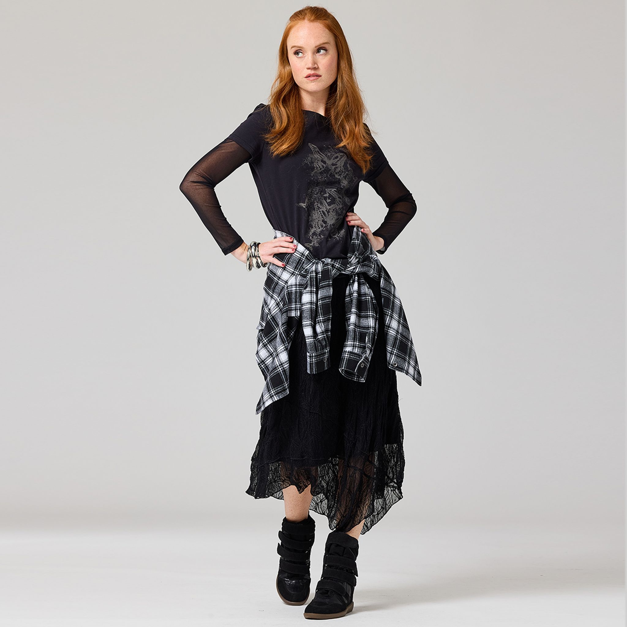 burlington black dresses Trends at Black Fill houndstooth Button-Down Pencil Dress size:2