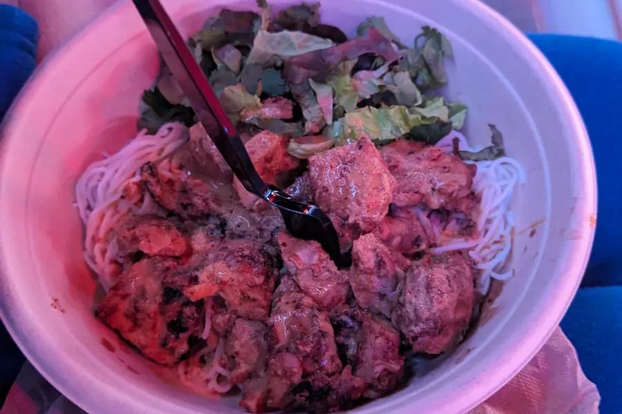 Chicken and vermicelli noodle bowl