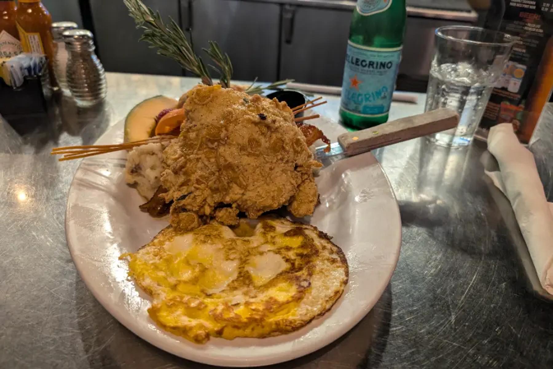 Fried chicken & eggs