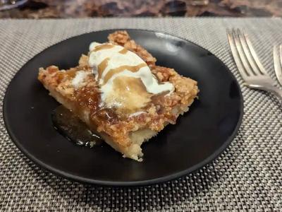 Peach Cobbler w/ Vanilla Ice Cream