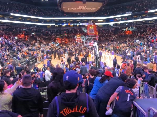 Final buzzer at the Footprint Center in Phoenix as the Suns secure a 130-125 win.