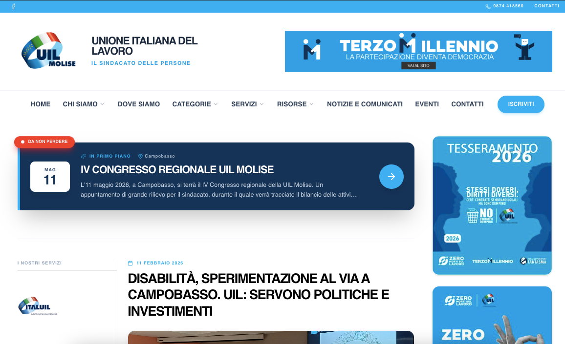 Realizzazione Web-Site: UIL Molise - BySys