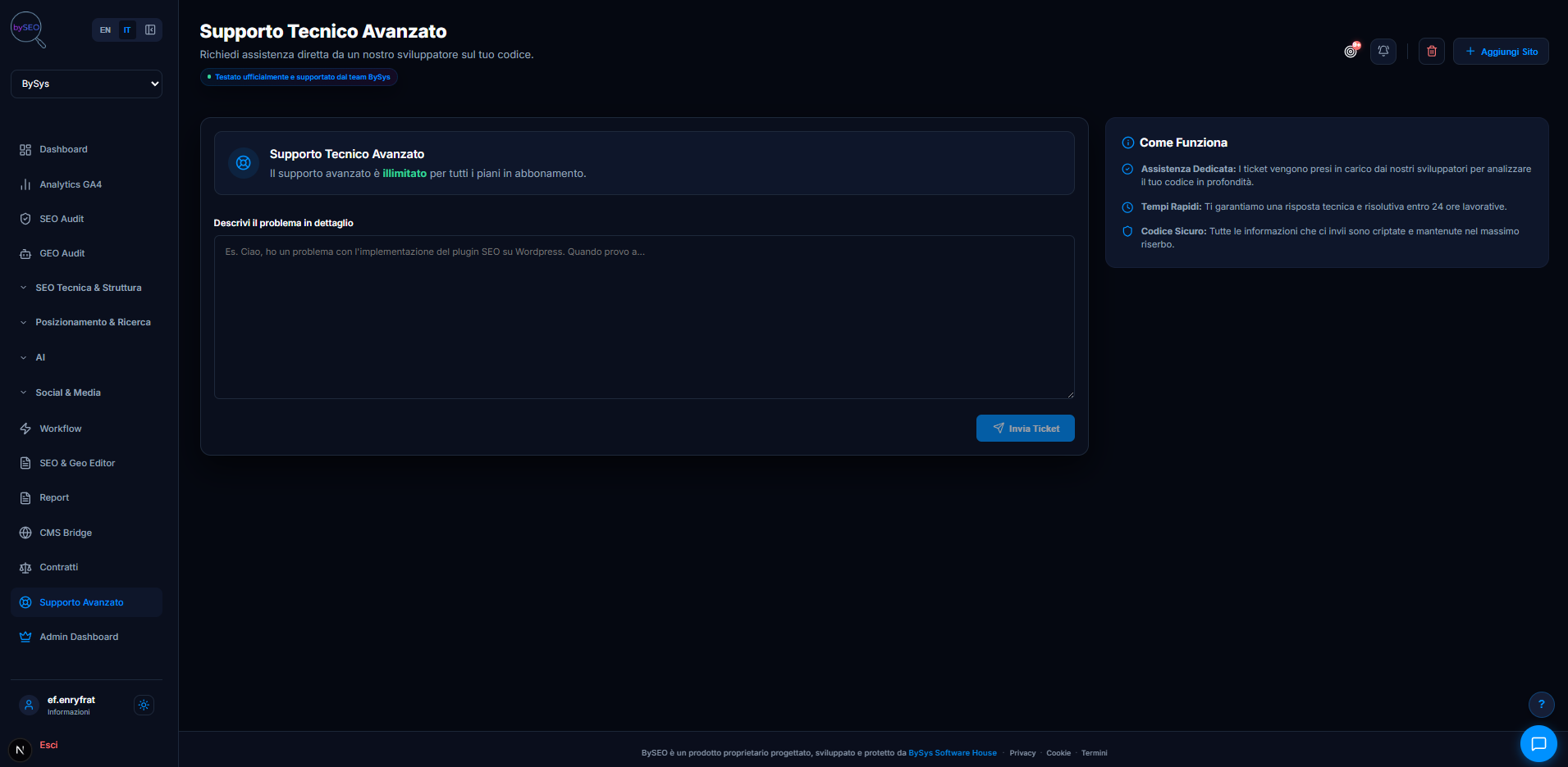 Progetto BySEO - Software as Service BySys (6/6)