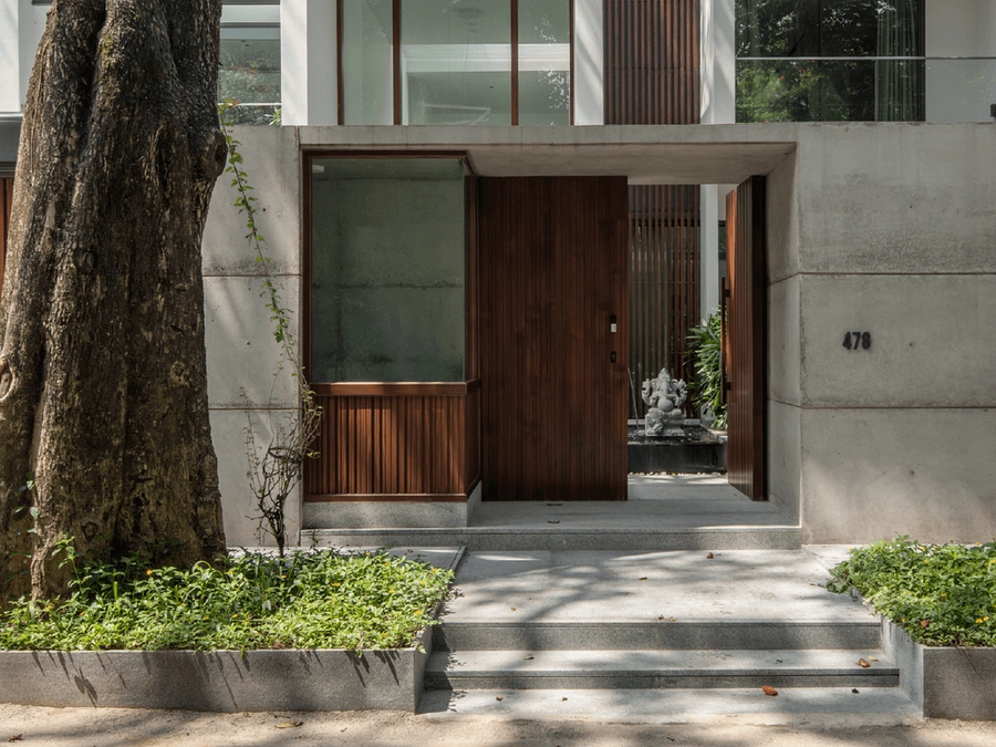 A minimal home shaped by trees 3