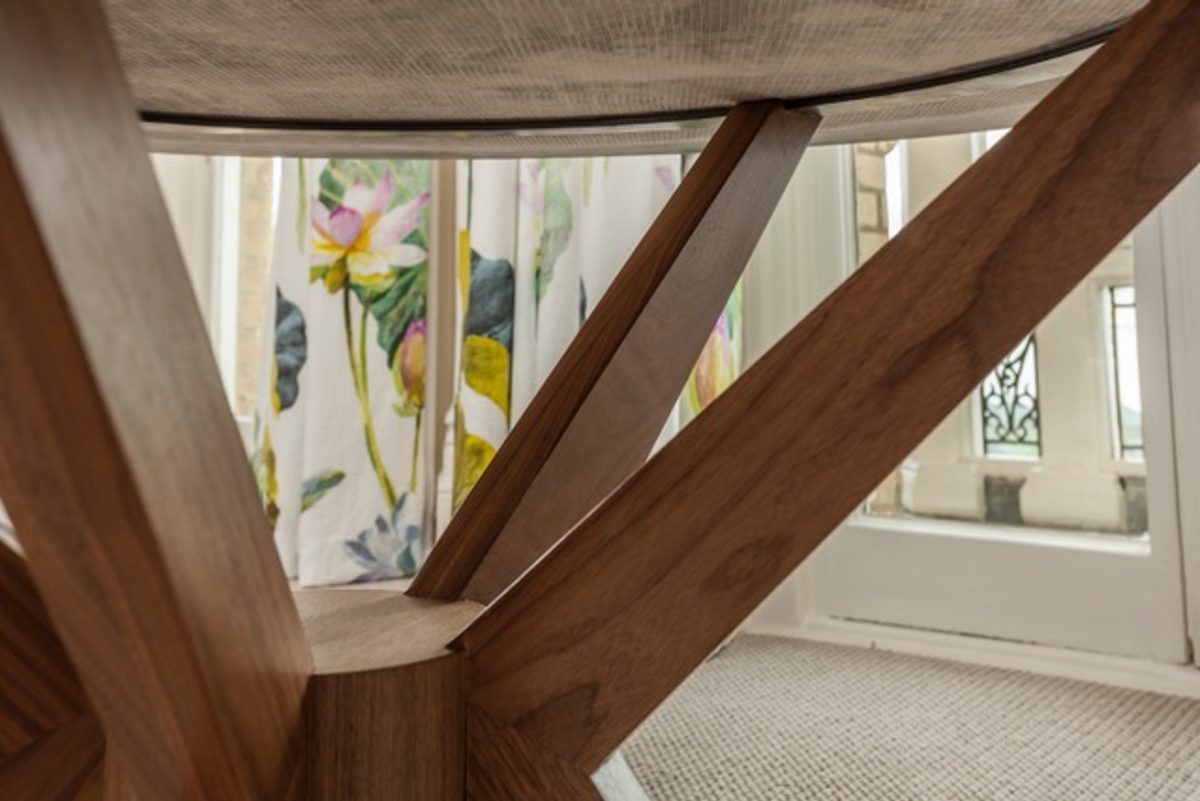 Walnut and Marble Dining Table