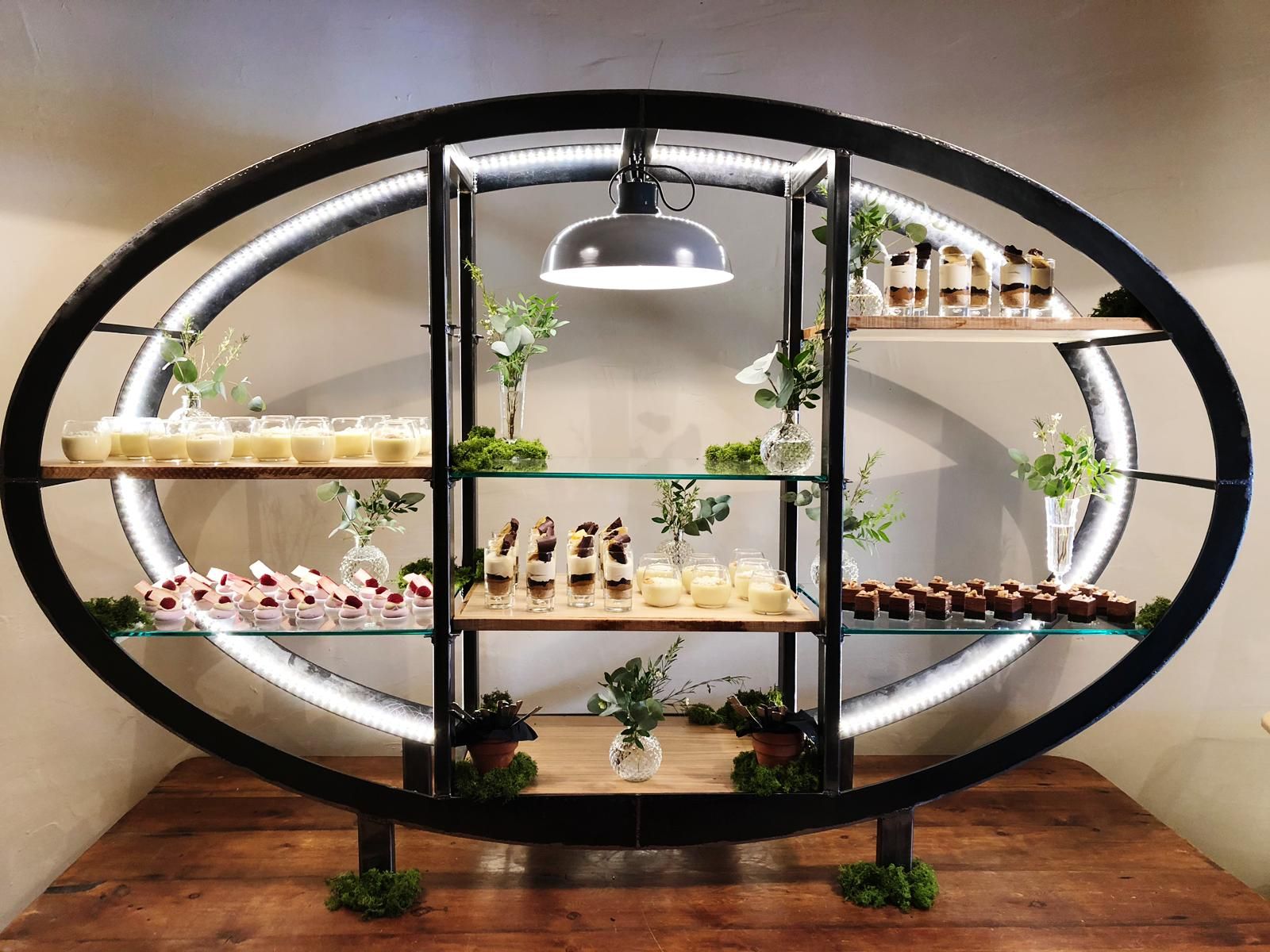 Steel framed display unit