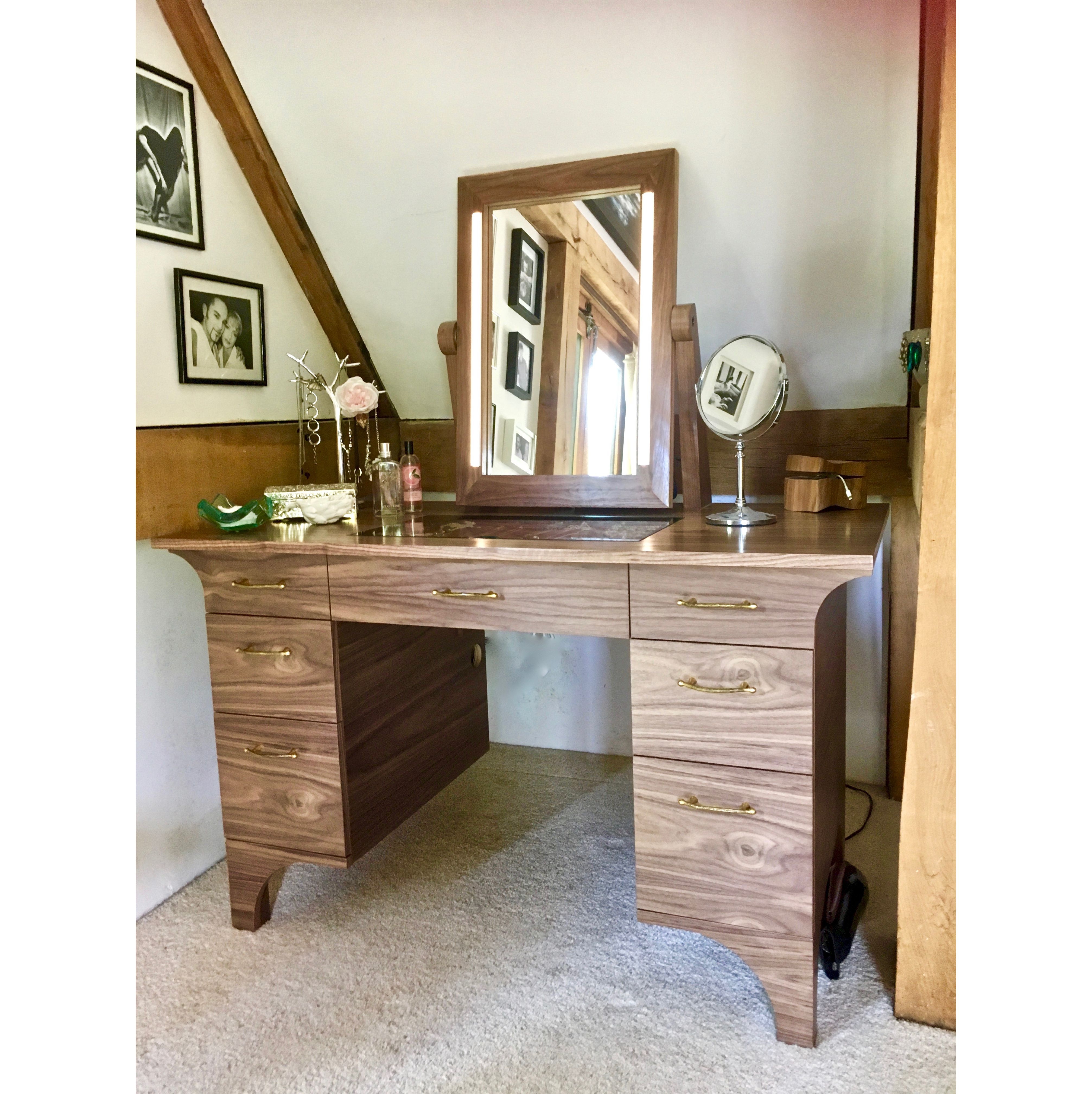 Walnut Veneered Dressing Table