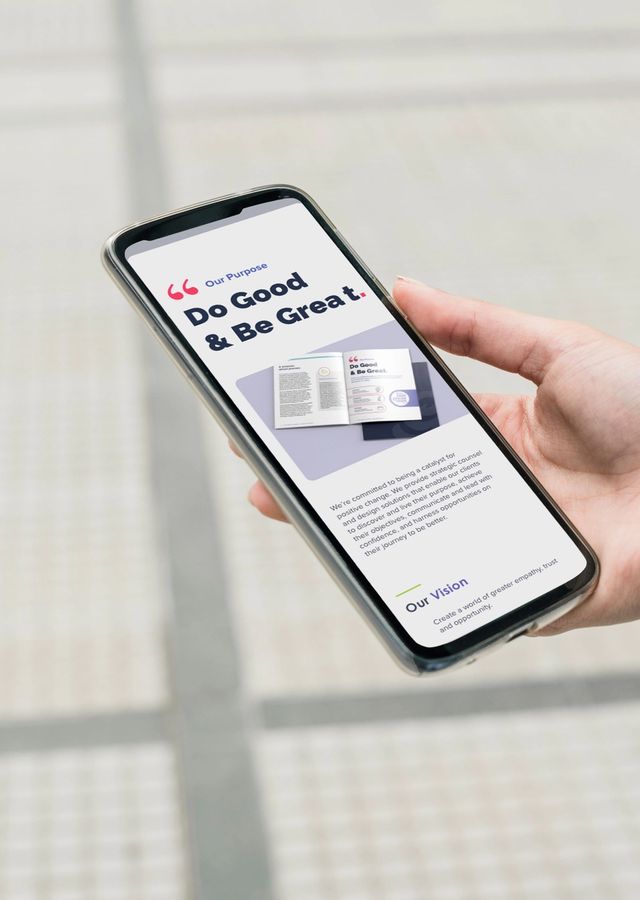 Person reading the impact report on their phone