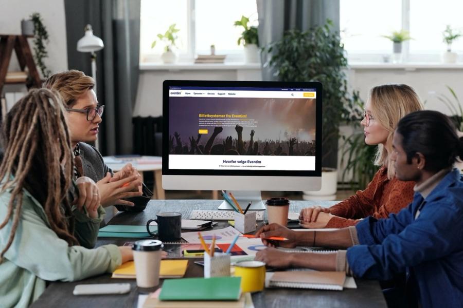 Eventim, illustrasjonsbilde av nettsiden på telefon