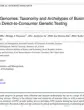 First page of the Journal of Medical Internet Research paper 'Valuable Genomes', showing the title, authors and abstract.