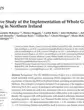 First page of the Genes paper 'A Formative Study of the Implementation of Whole Genome Sequencing in Northern Ireland', showing the title, authors and abstract.