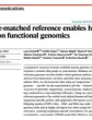 First page of the Nature Communications paper 'Cell line-matched reference enables high-precision functional genomics', showing the title, authors and abstract.