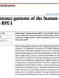 First page of the Nature Communications paper 'The reference genome of the human diploid cell line RPE-1', showing the title, authors and abstract.