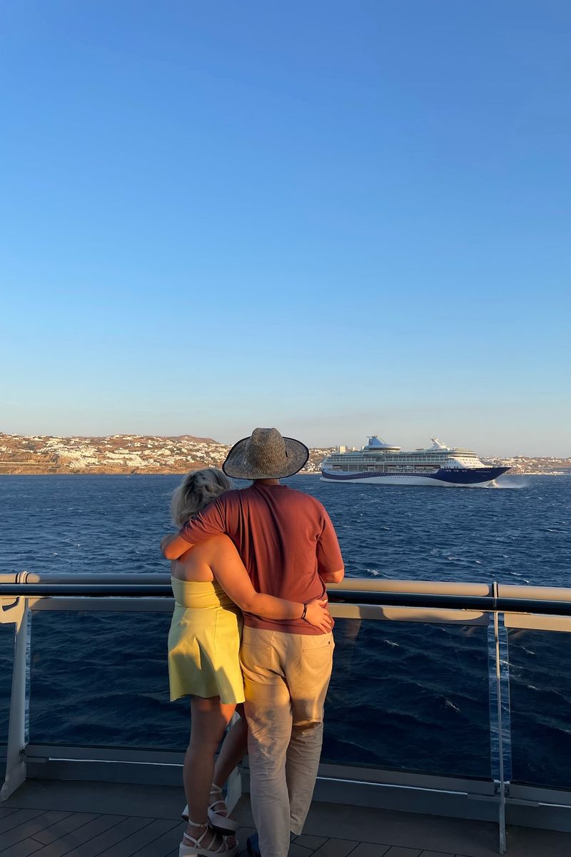 George and Phoebe on a boat