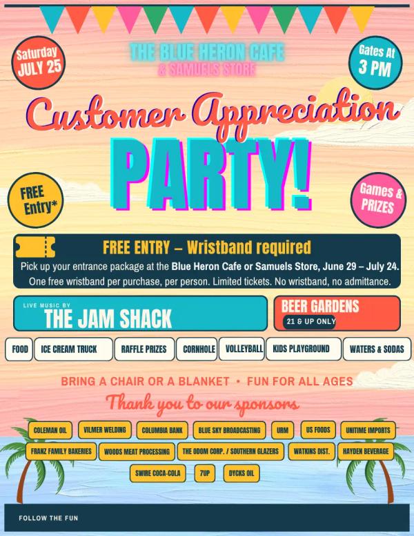 Customer Appreciation Party Event Poster