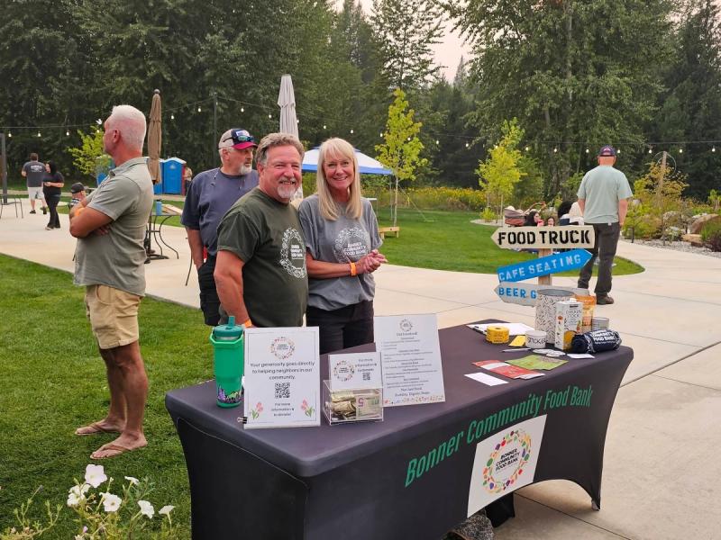 Bonner Community Food Bank stand 