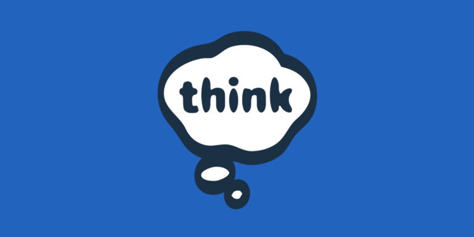 Thought bubble with the word