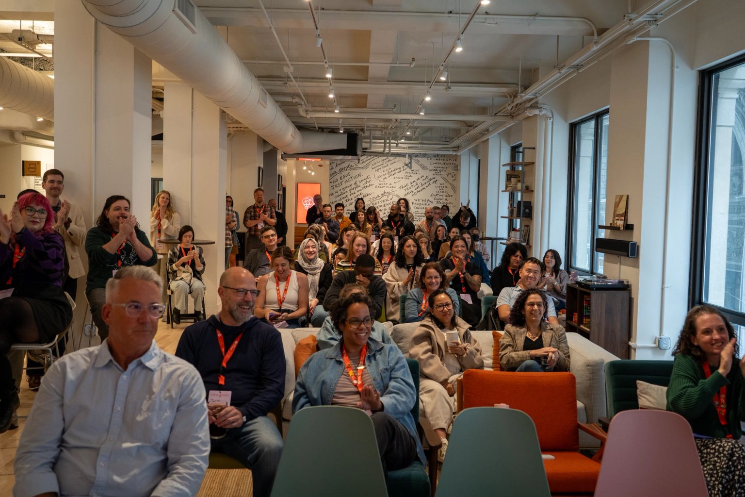 Thinkers gather in the office for Think Week 2026.