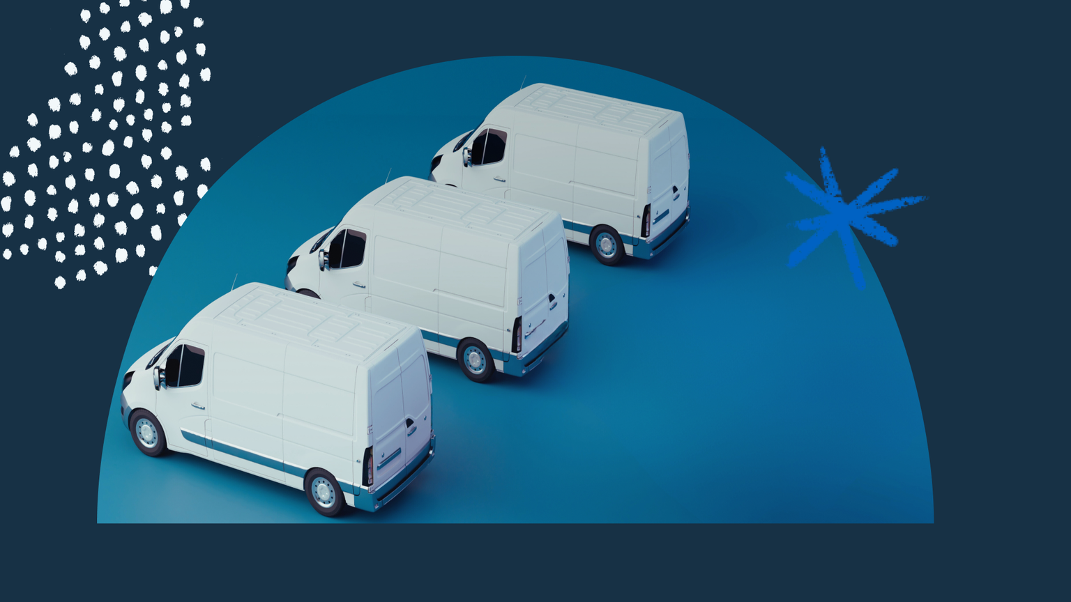Three telecom service vans for truck rolls