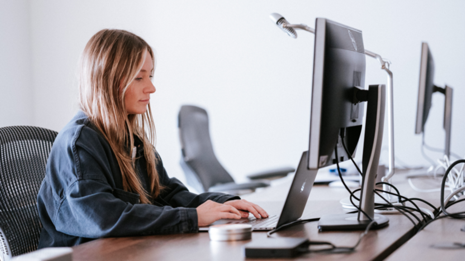 Person working at a computer