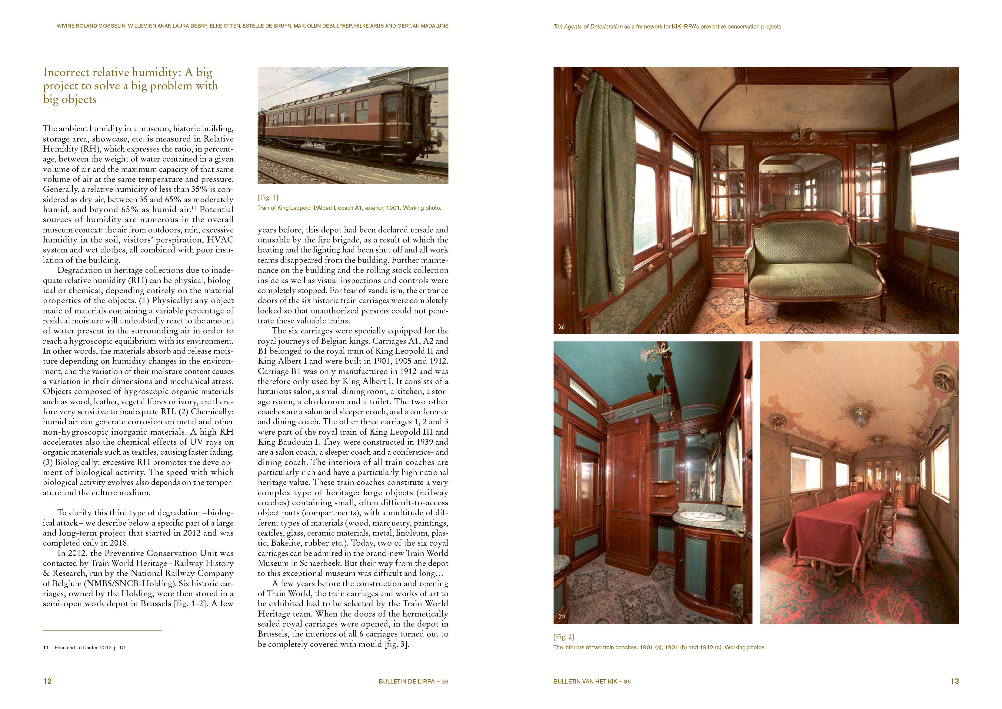 Le Bulletin n°36 de l'Institut royal du Patrimoine artistique