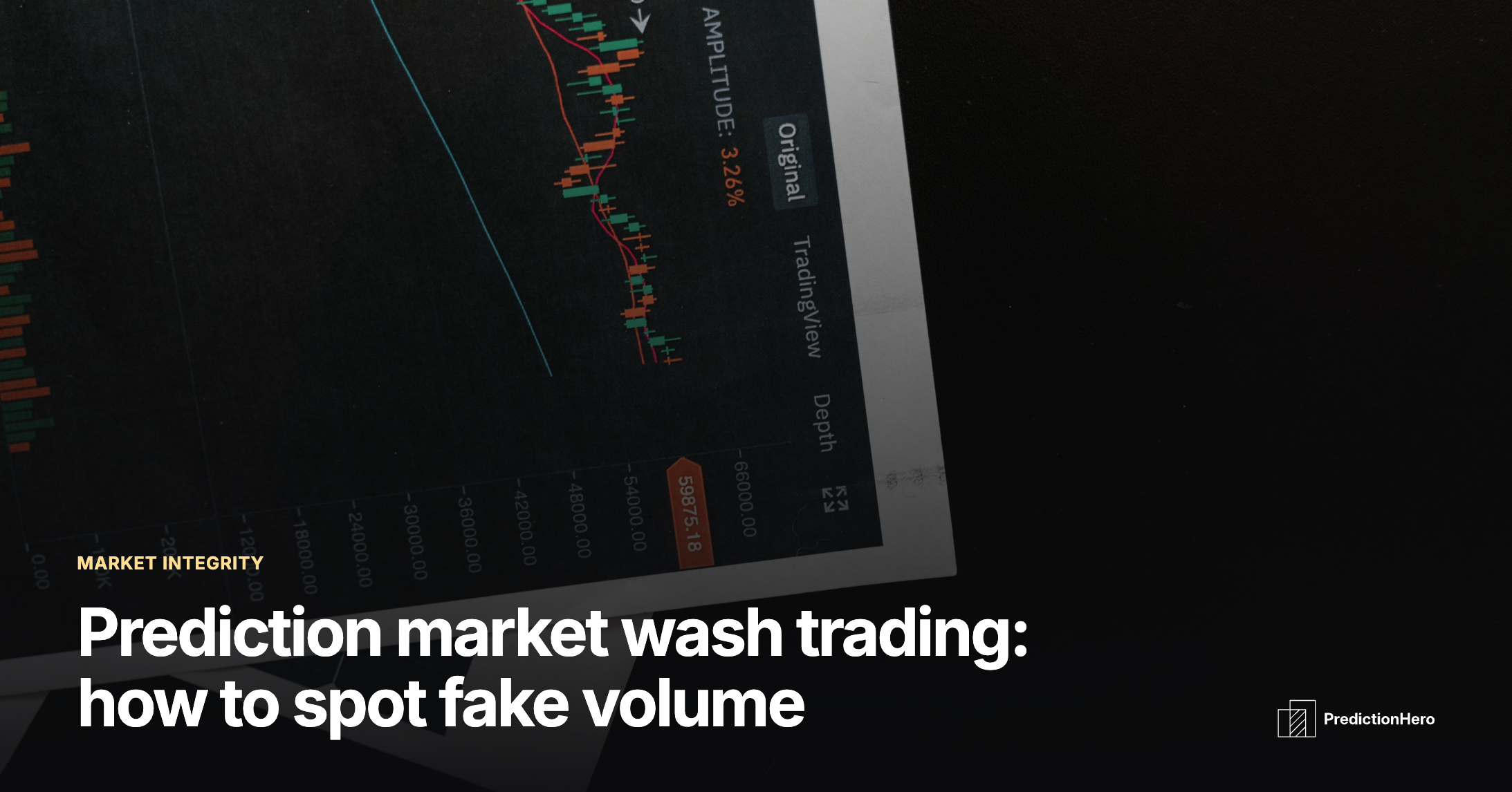PredictionHero article image: Prediction market wash trading — how to spot fake volume.