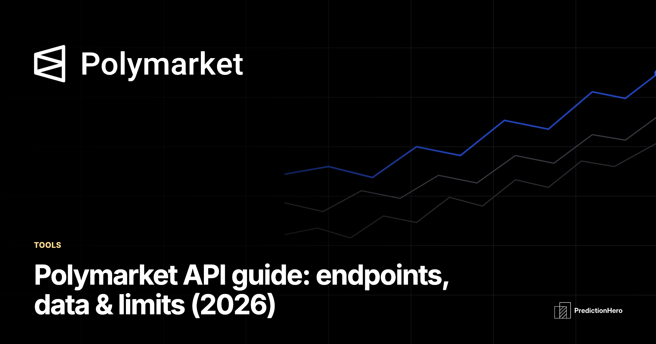 PredictionHero article image: Polymarket API guide.