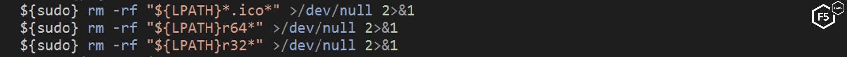 Figure 24. The "main" script deleting the old crypto miner if previously installed