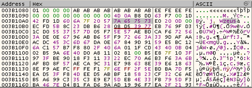 Figure 6: Screenshot of the malware without the appropriate header