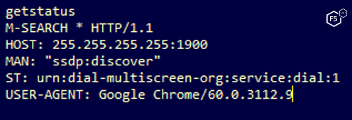 Screenshot showing TeamSpeak target information from the Mirai sample