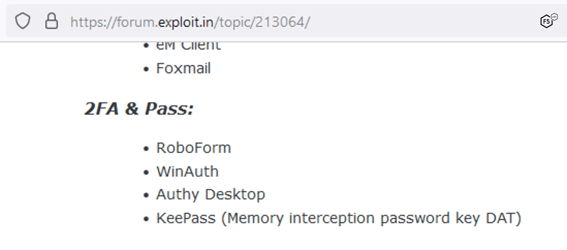 Screenshot of MFA bypass capabilities of malware named Rhadamanthys.