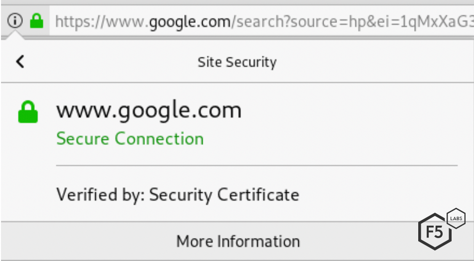 Figure 1. Google.com, as signed by Kazakhstan's security certificate