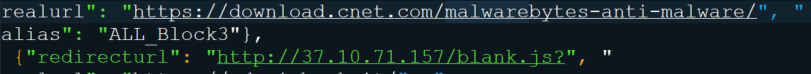 Figure 5: Gootkit Protective Redirect Against Cnet