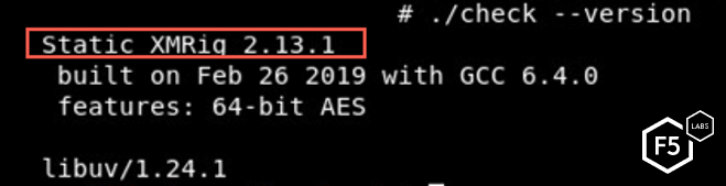 Figure 19. XMRig cryptominer is used