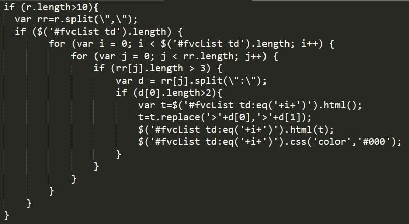 Figure 3. Screengrab from a recent sample of Ramnit malware showing web injection manipulating the HTML