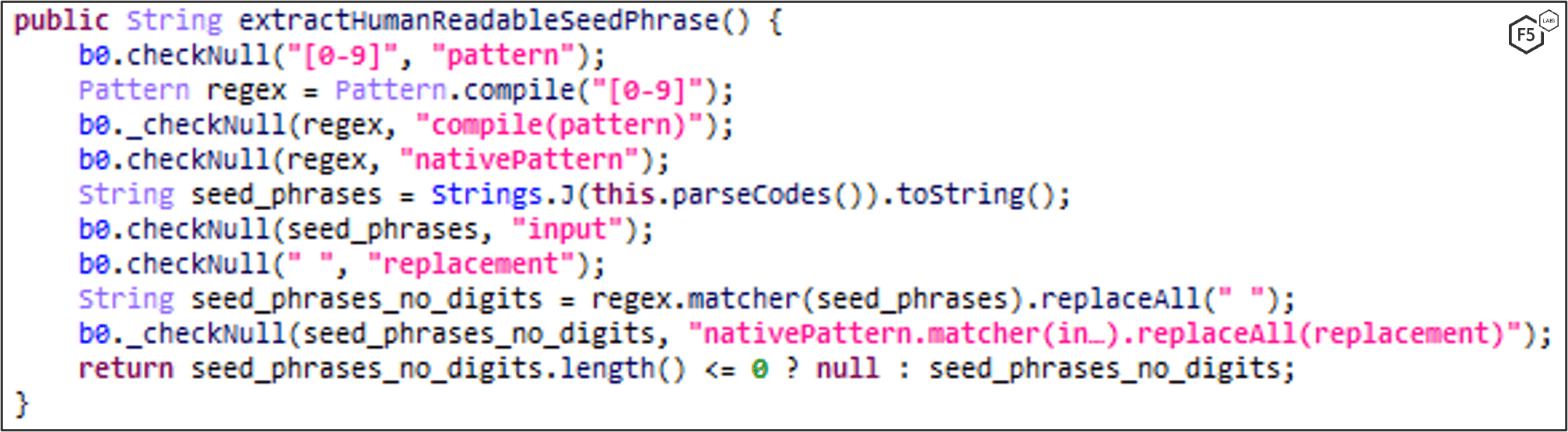 Figure 32. Extraction and preparation of Seed Phrases.